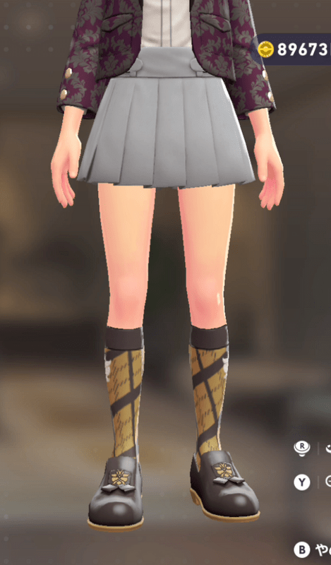 チェックがらハイソックス