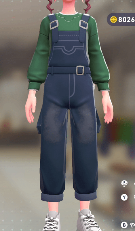 サロペット&スウェットセット