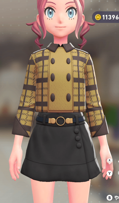 チェックがらショートPコート