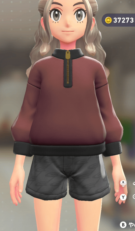 ハーフジップスウェット