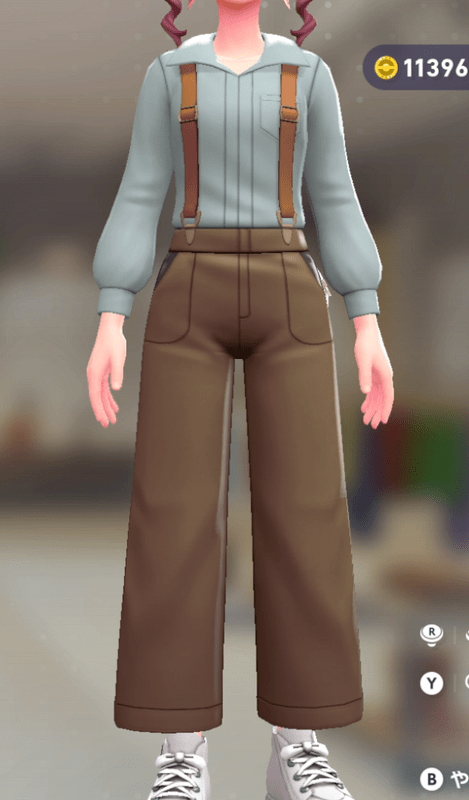 サスペンダーパンツセット