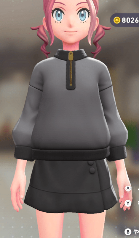 ハーフジップスウェット