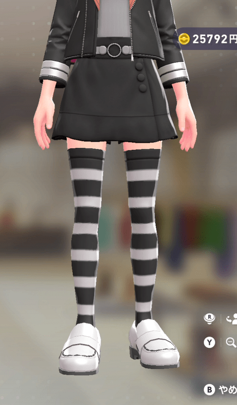 ボーダーサイハイソックス