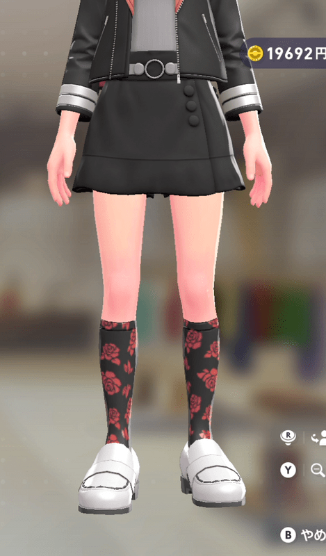 ローズパターンハイソックス