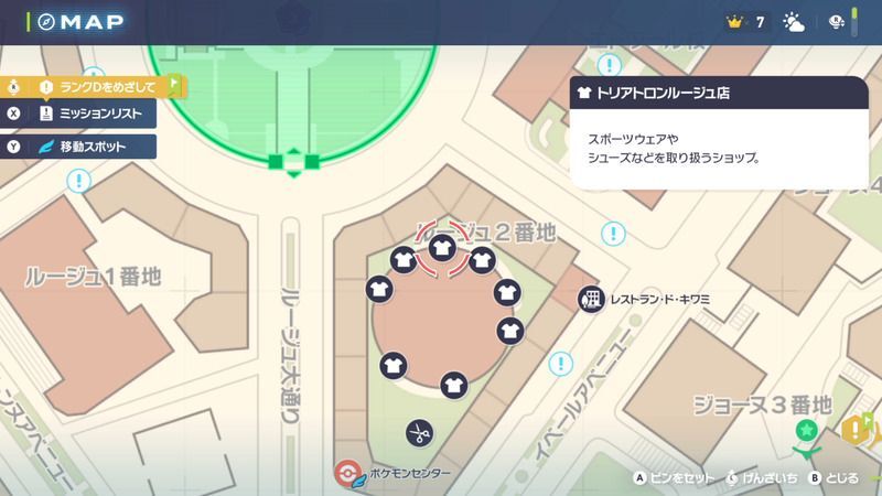 トリアトロンルージュ店のマップ