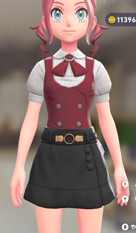 ベスト&リボンブラウスセット