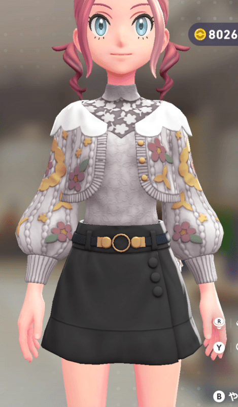 カーディガン&ブラウスセット