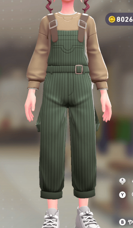 サロペット&スウェットセット