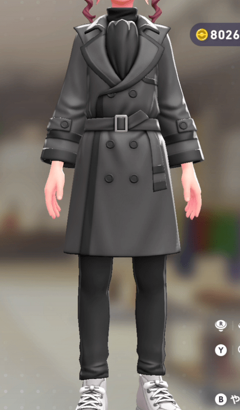 トレンチコート&パンツセット