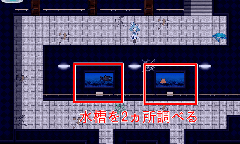 水槽を2ヵ所調べる