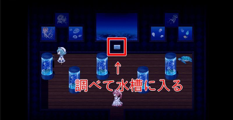 水槽の中に入る