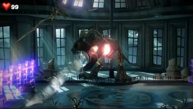 ボスの攻撃から逃げる