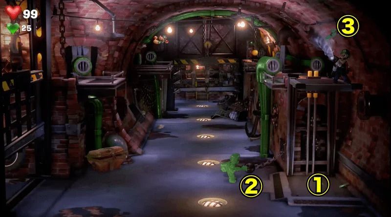 地下2階の緑の宝石