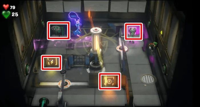 下のフロアのスイッチを切る