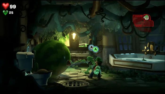 グーイージと強力してスイカを持ち上げる