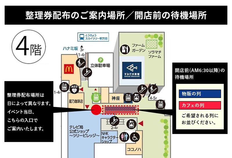 整理券の配布場所