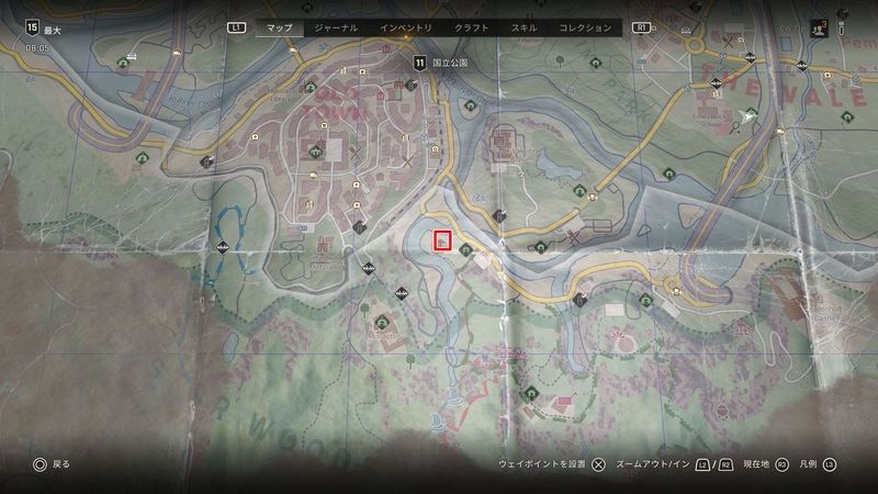 地図入手場所マップ