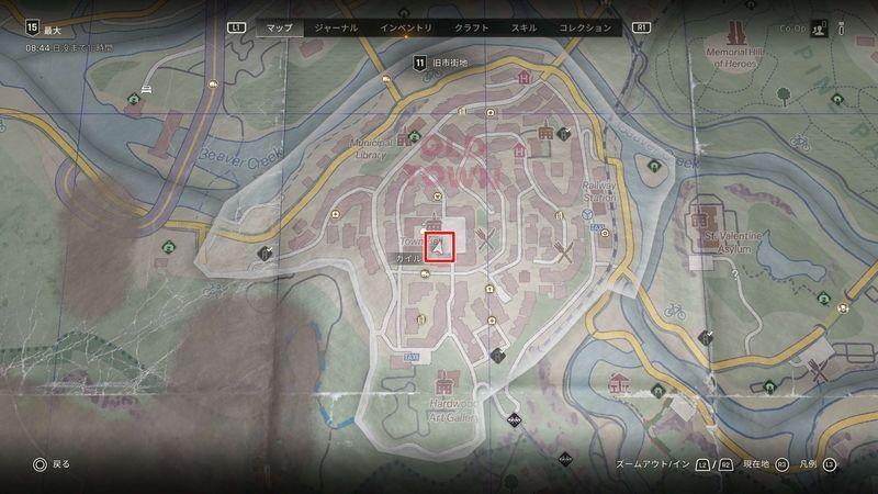 地図入手場所マップ