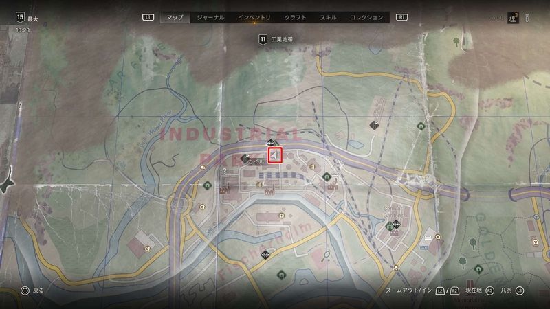 地図の示す入手場所マップ