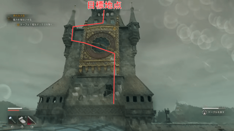 ケーブルで電気ボックスを繋ぐ