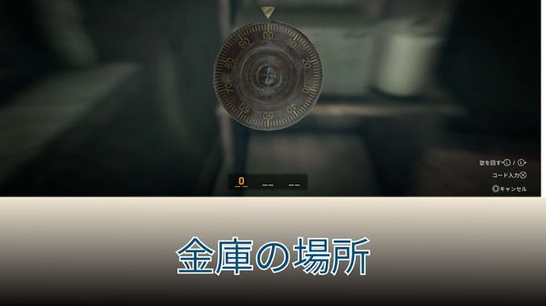 金庫の場所とパスワード