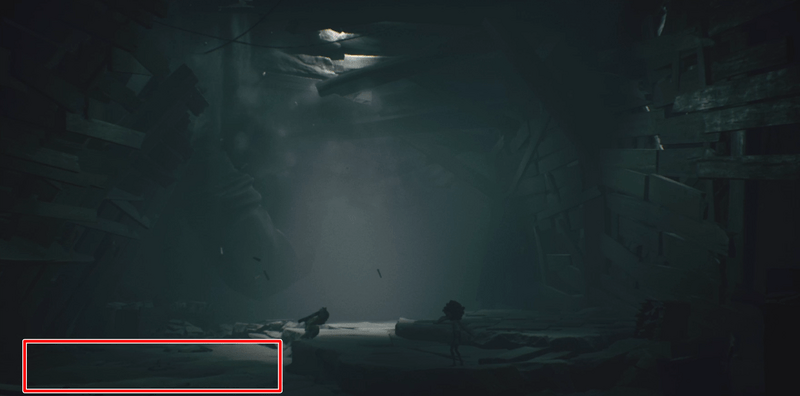 左側の壁が倒れてく