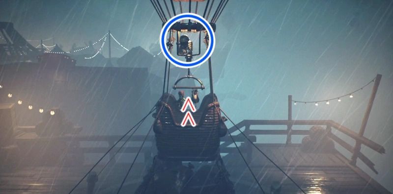 上半身の敵がバーナーの直上に乗ったらレバーを引く