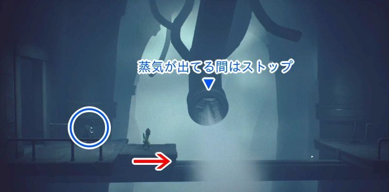 レバーを調整し、蒸気を避ける