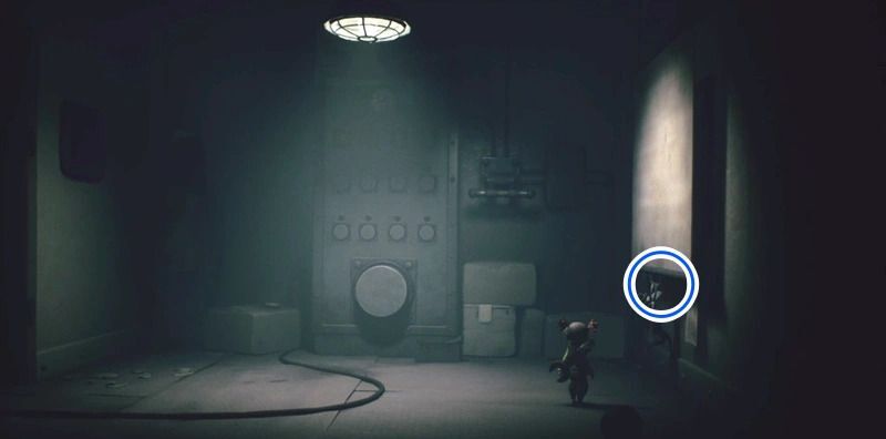 壁のスクロールを引き上げてギミックを作動させる