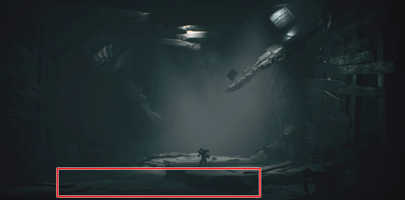 手前側に箱が落ちて左側に転がっていく