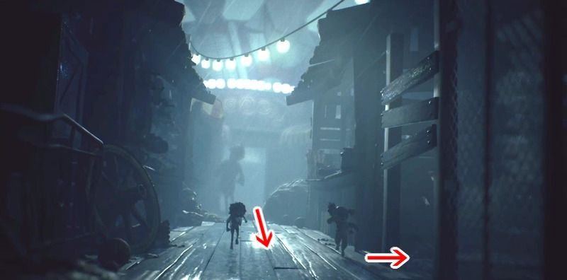 急いで通路を下方向にダッシュ