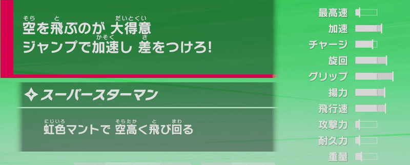スターマンの性能