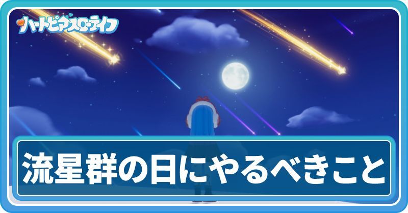 流星群の日にやるべきこと