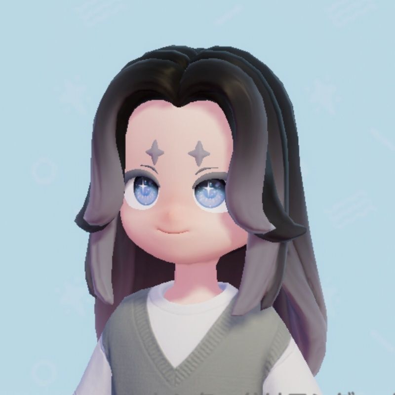 センター分けロング・メッシュ