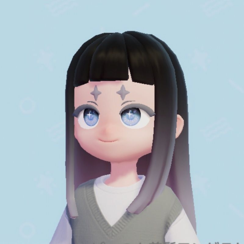 ぱっつん前髪ロングストレート1