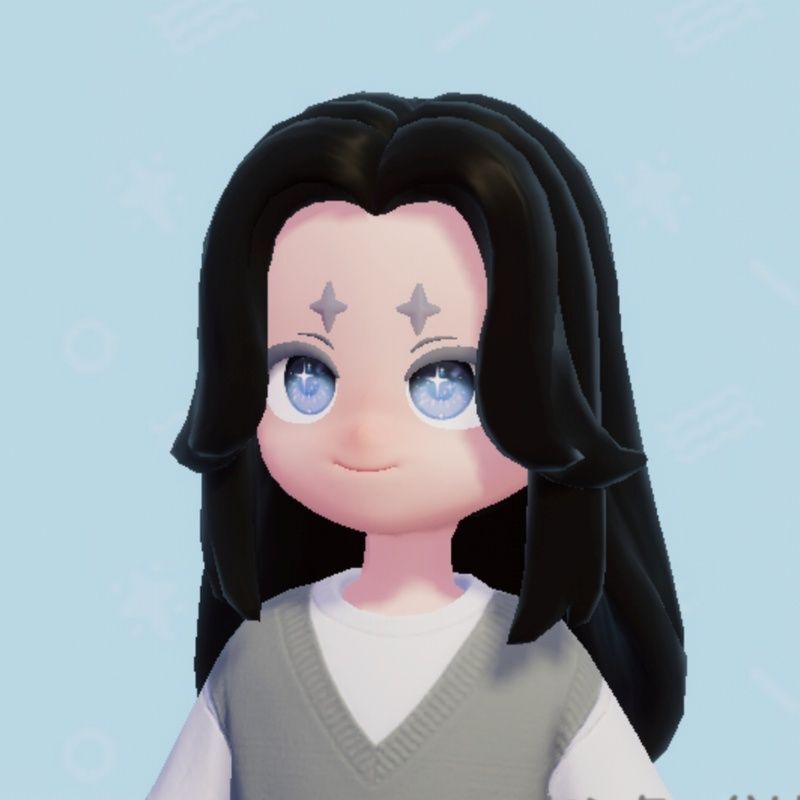 センター分けロング