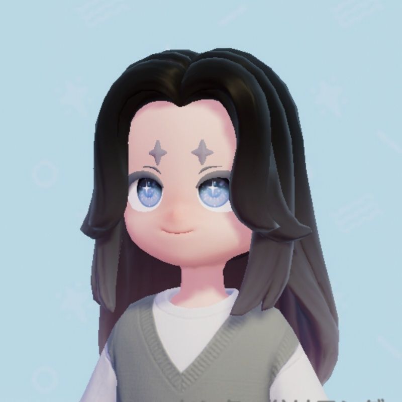 センター分けロング・グラデ