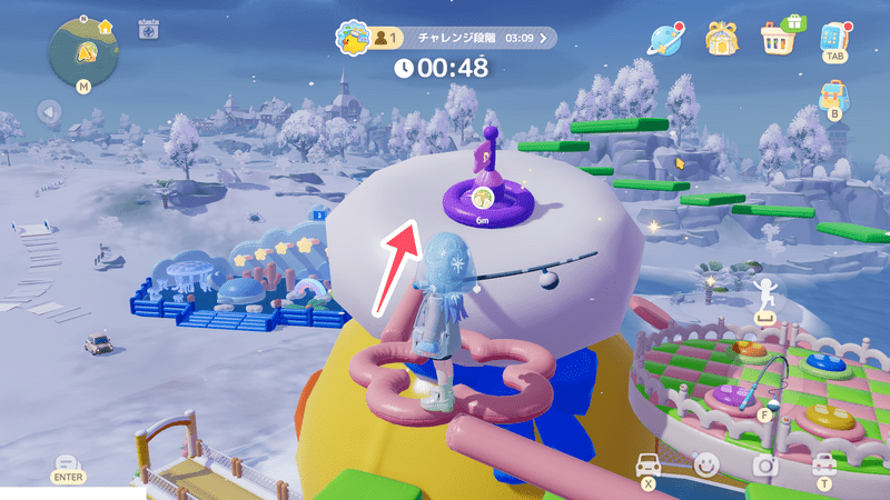 頂上のフラッグ