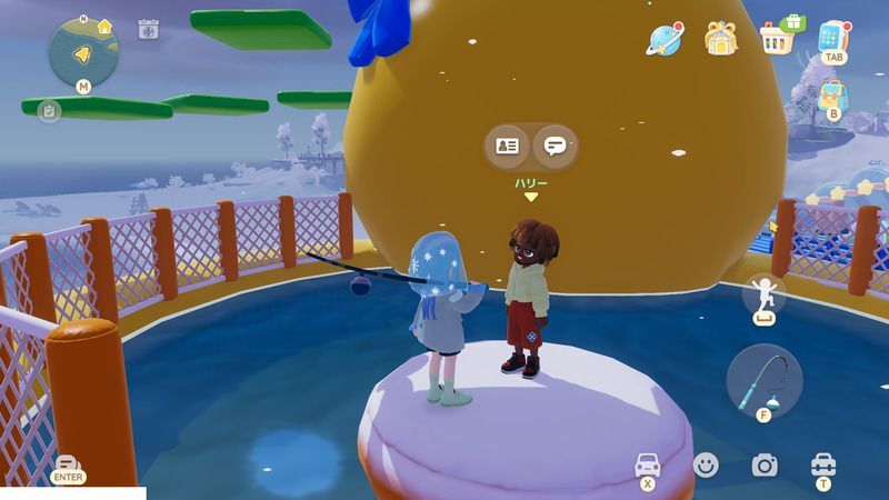 アヒルのジャンプステージを開催するか参加するか選択