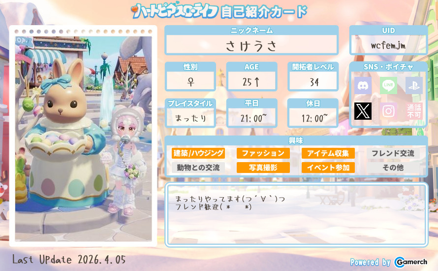 自己紹介カード