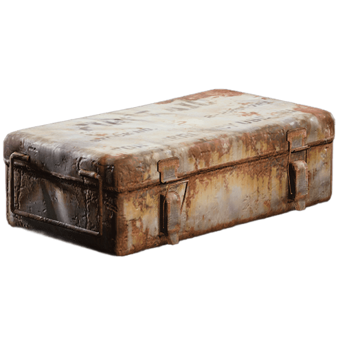 錆びて閉まった医療キット