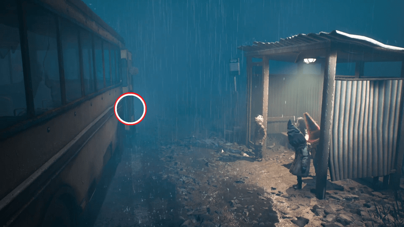 イベントシーン後にバスが到着