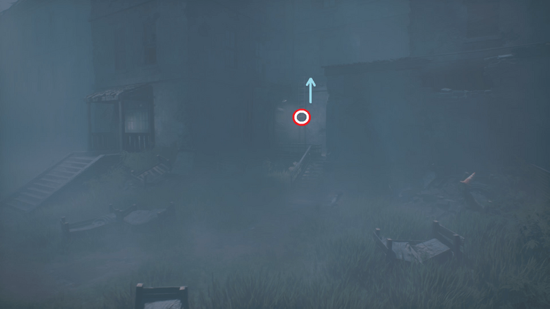 右手のハシゴを下ろす