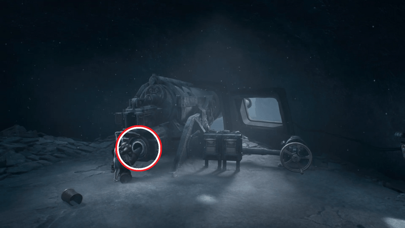 運んできた砲弾を込める