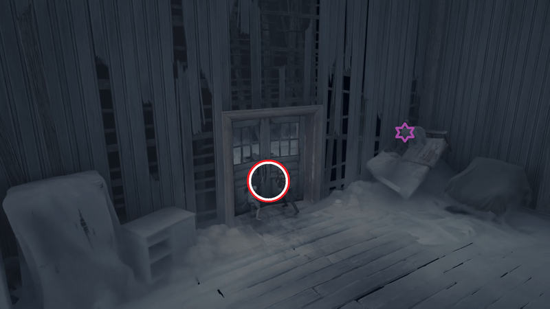 扉に隙間を開けて出る