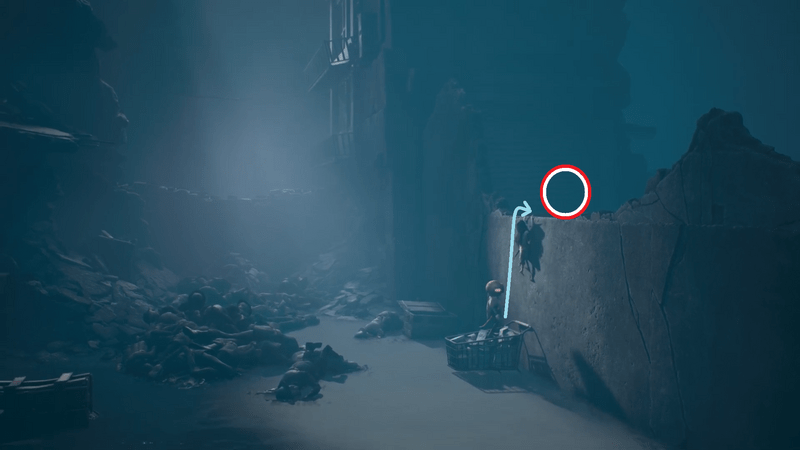 兵を掴んだ化け物が去るまで待つ