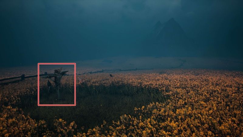 かかしを攻撃する