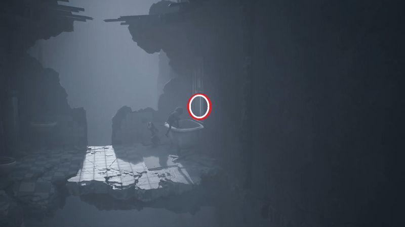 バスタブを登って窓から外へ