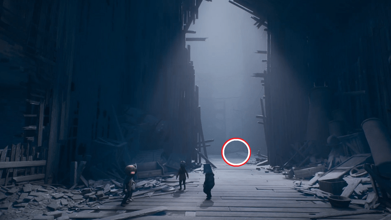 壁の穴から出た直後からスタート