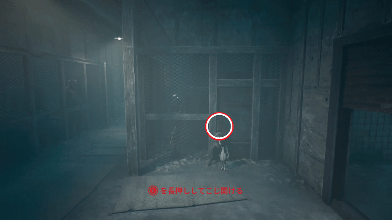 仲間が捕まっているドアをこじ開ける